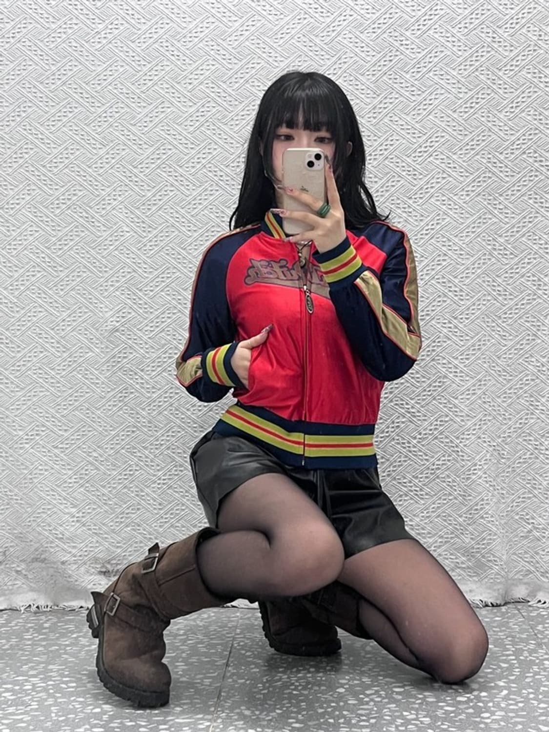 본더치 레트로 Y2K 90's 빅로고 바시티 져지 집업 M C11640 상품이미지1