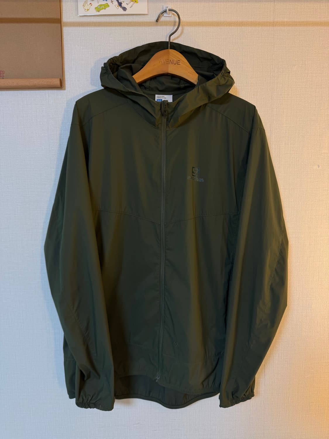 [L]살로몬 경량 바람막이 자켓 카키 상품이미지1