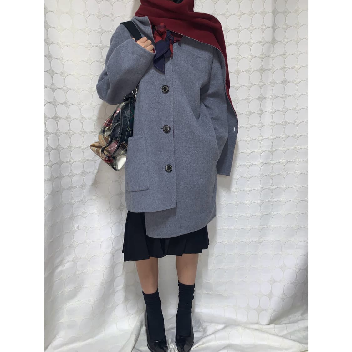 vivienne westwood 머플러 일체형 울·캐시미어 코트  상품이미지1