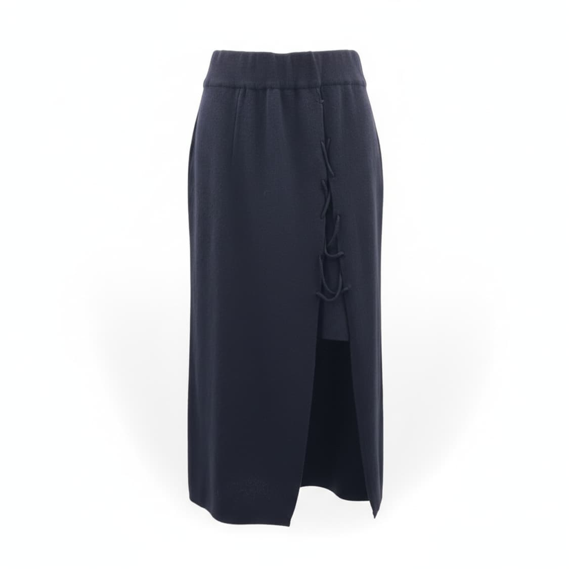 블랙 트임 니트 스커트 1825 상품이미지1