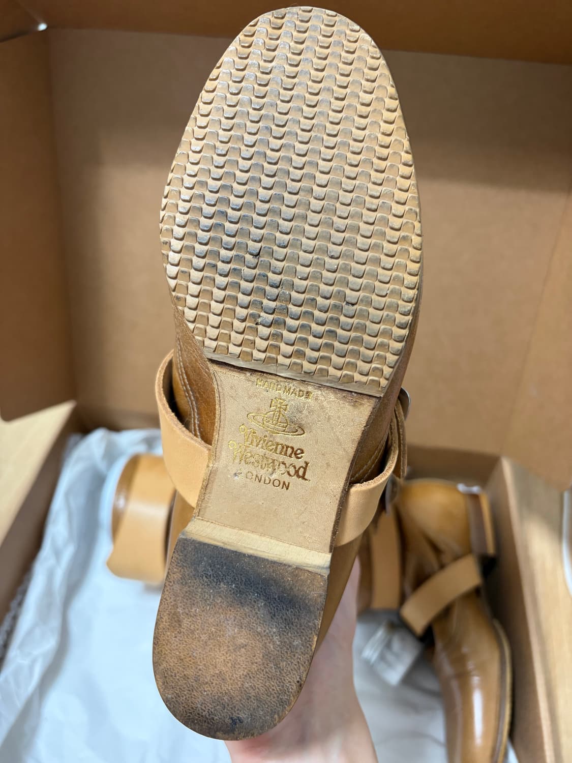 Vivienne westwood 브라운 레더 버클 부츠 상품이미지7