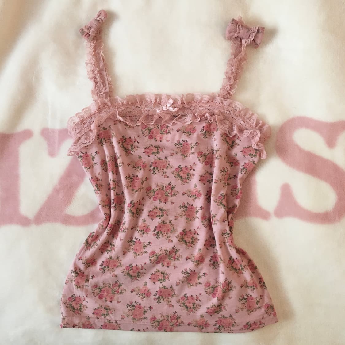 리즈리사 리본 플라워 캐미솔 슬리브리스 빈티지 히메갸루 라떼갸루 핀터 상품이미지1