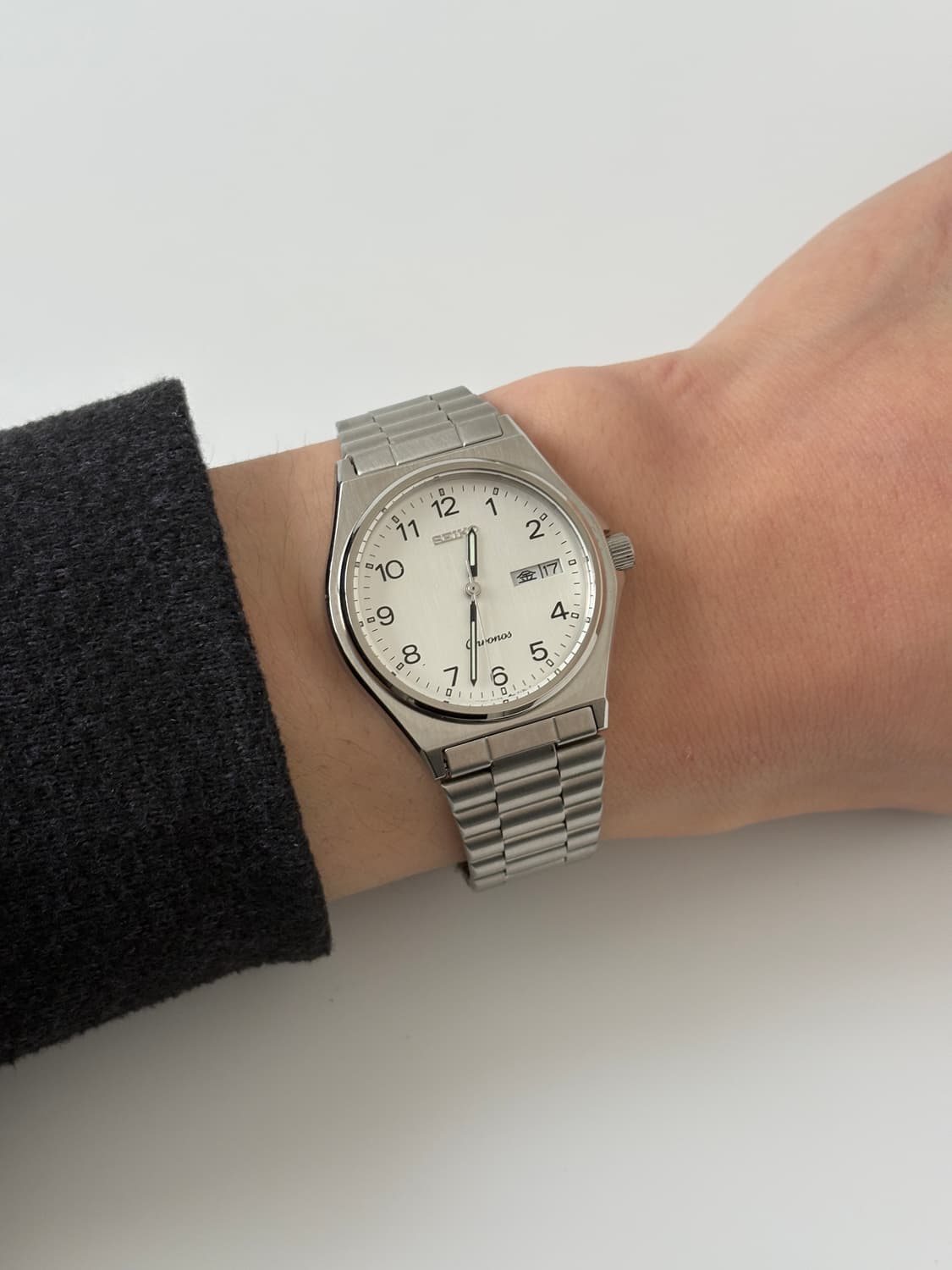 1980s Chronos Arabic Index Silver Quartz 상품이미지9