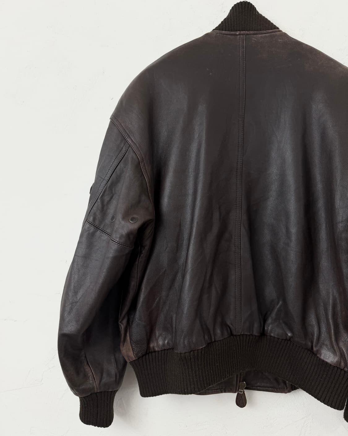 90s 캘빈 클라인 레더 플라이트 봄버 상품이미지7