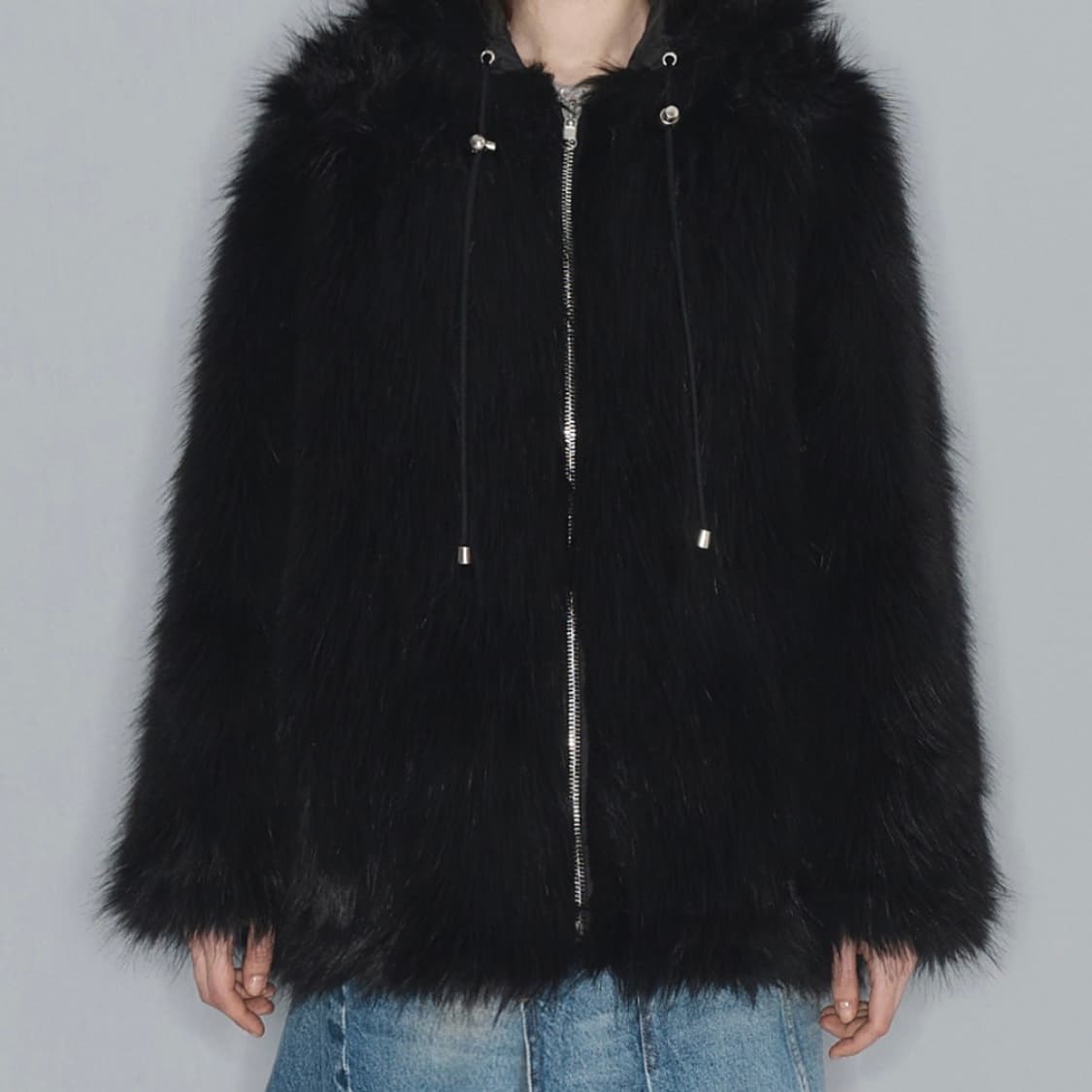 [OPENYY] 오픈와이와이 리버시블 퍼 후드자켓 #BLACK 상품이미지1