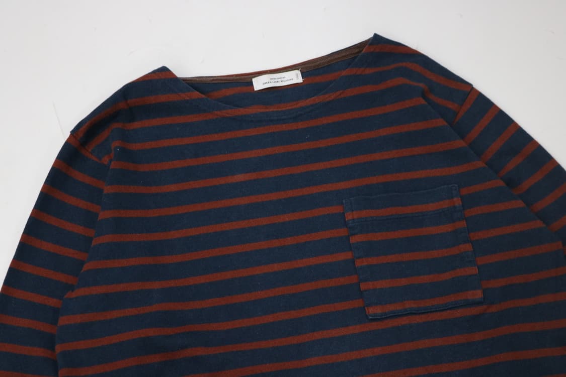 유나이티드 애로우즈 그린라벨 릴랙싱 스트라이프 포켓 롱슬리브 (L) 상품이미지3