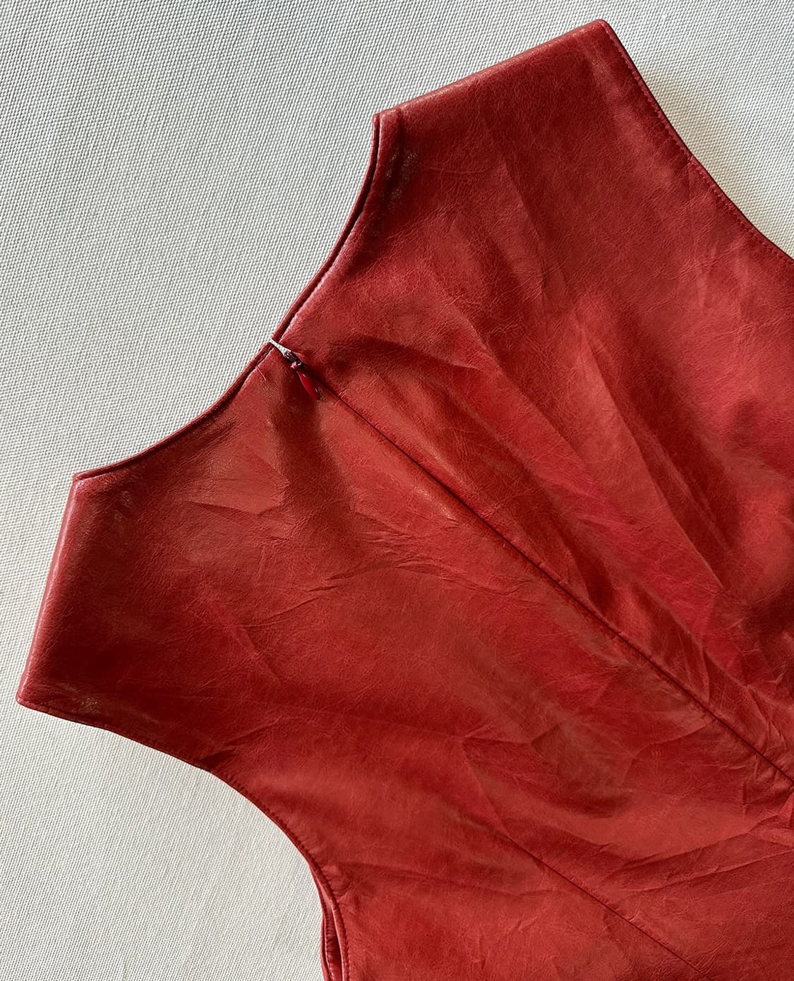 MCM leather sleeveless red dress 상품이미지7