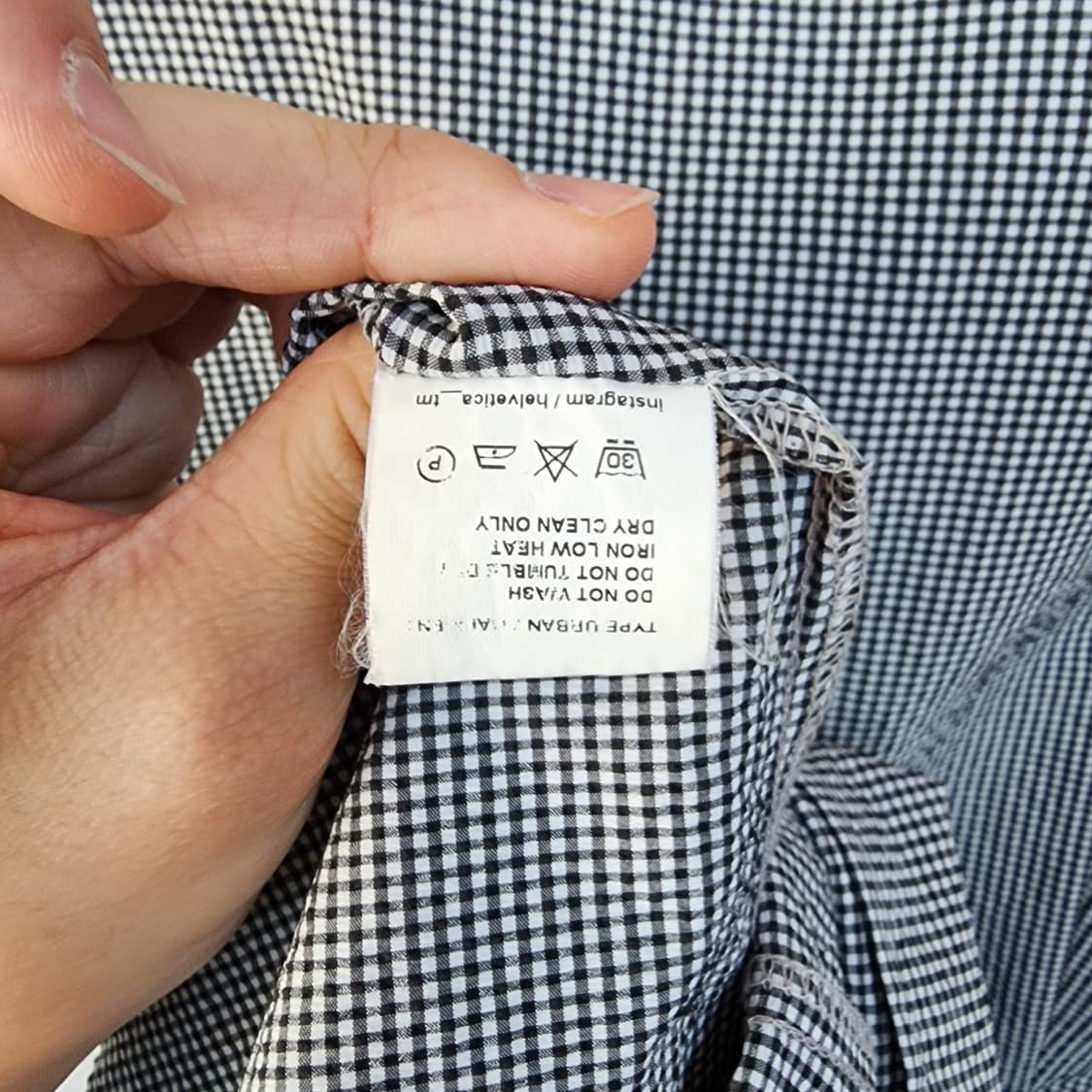 HELVETICA 하운드체크 롱 원피스 상품이미지8