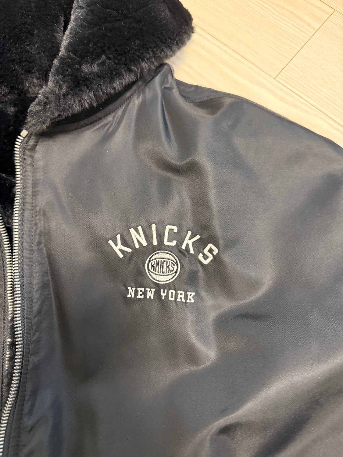 뉴욕 닉스 후드 MA-1 퍼 자켓 리버시블 양면 상품이미지3