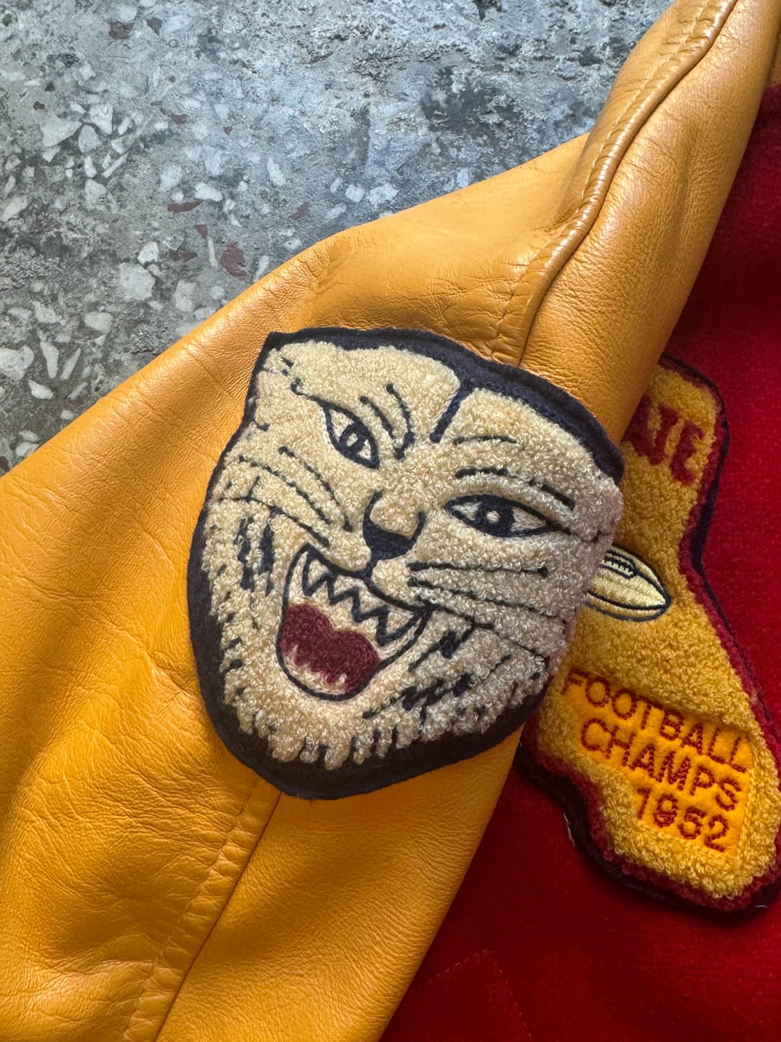 (구)리얼맥코이 90‘s 가죽 바시티 패치자켓 상품이미지9