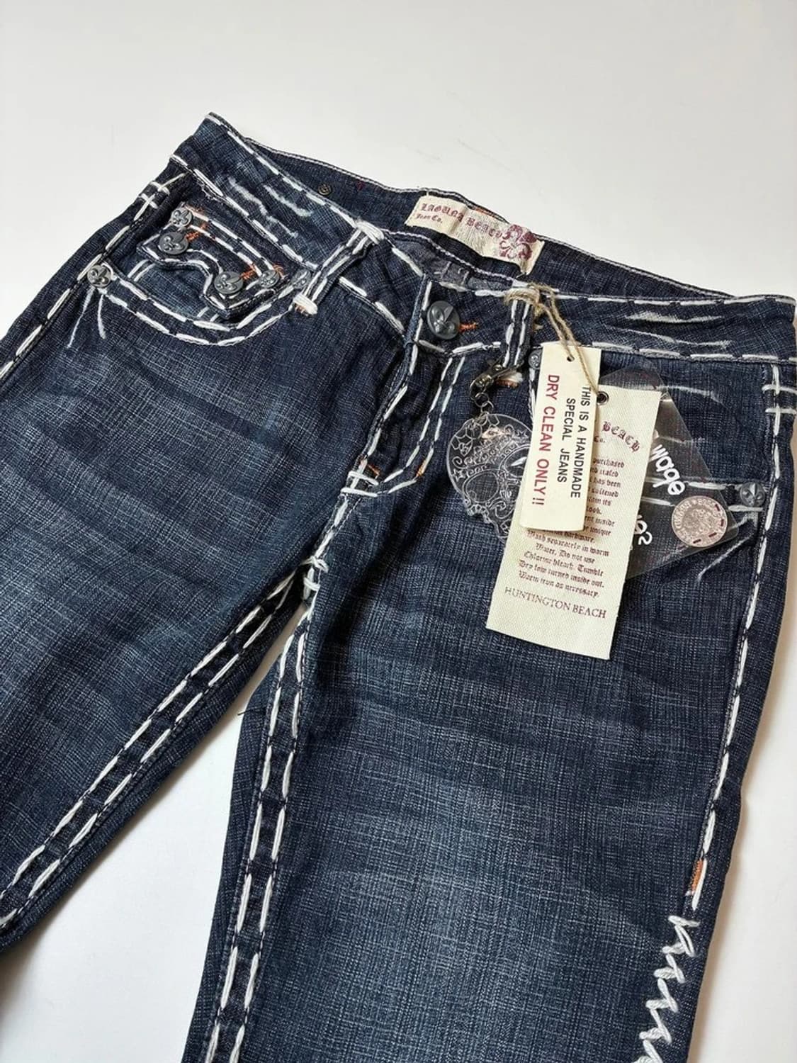 라구나비치00'sY2K 펑크데드스탁스컬 자수데님팬츠PN88308831 상품이미지4