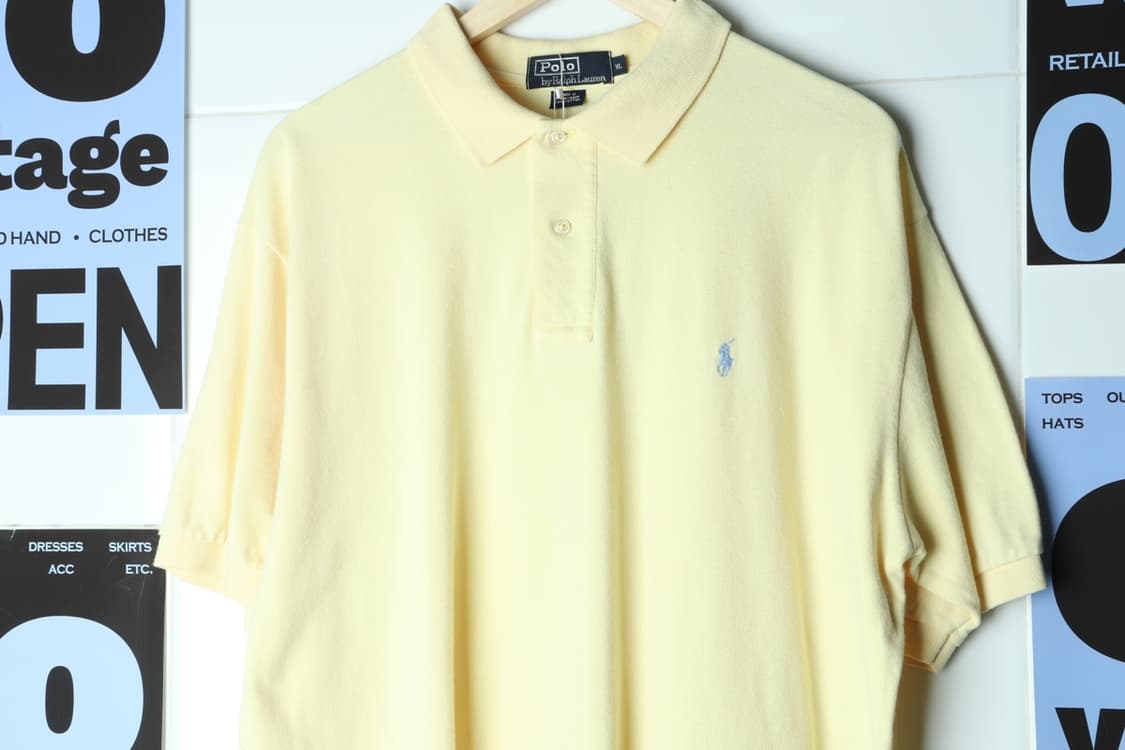 (XL-3XL) 폴로 랄프로렌 반팔 카라 티셔츠 USA 노랑-H30556 상품이미지3