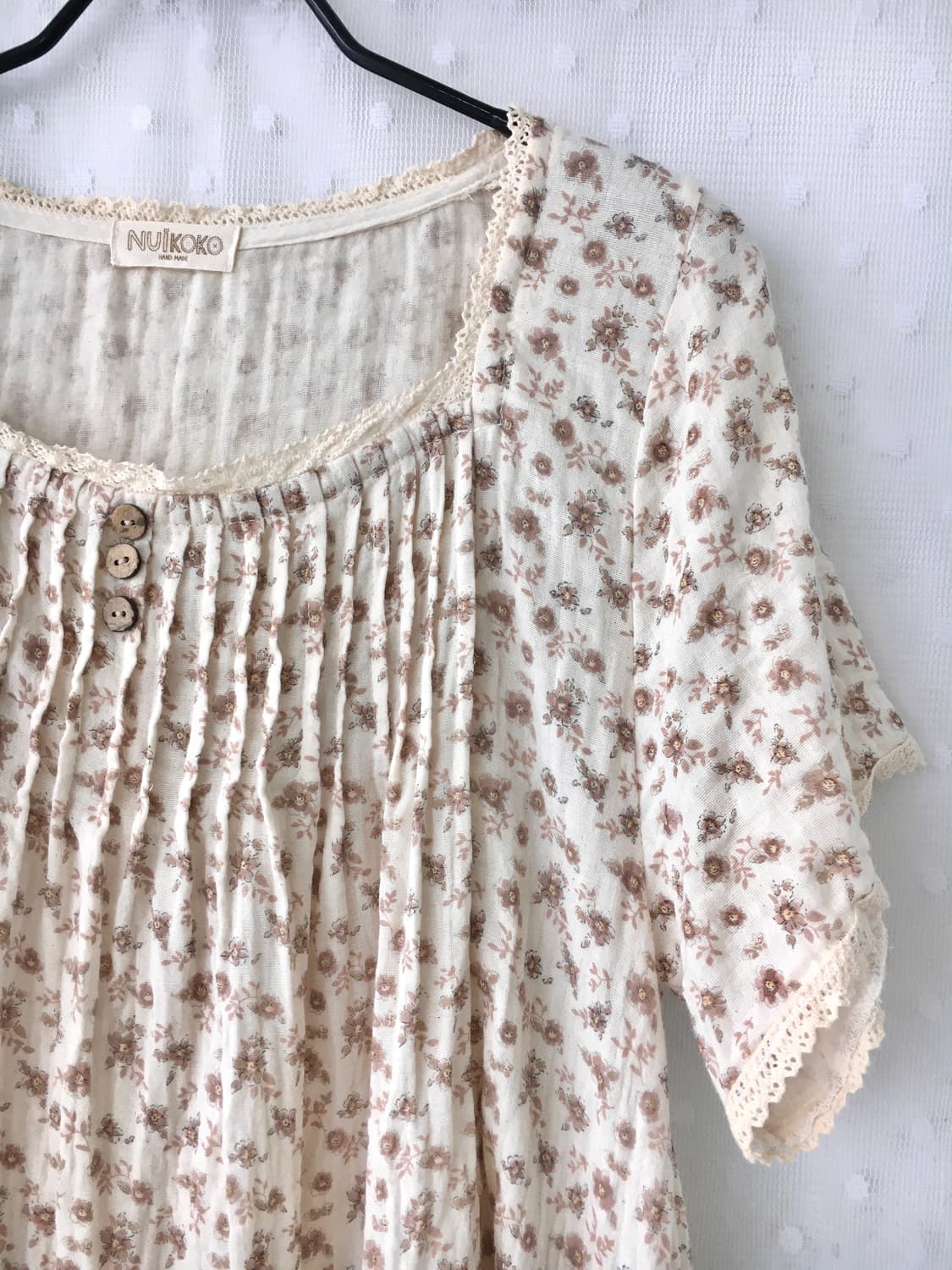 [HANDMADE] 핸드메이드 잔꽃 블라우스 빈티지 모리걸 상품이미지5