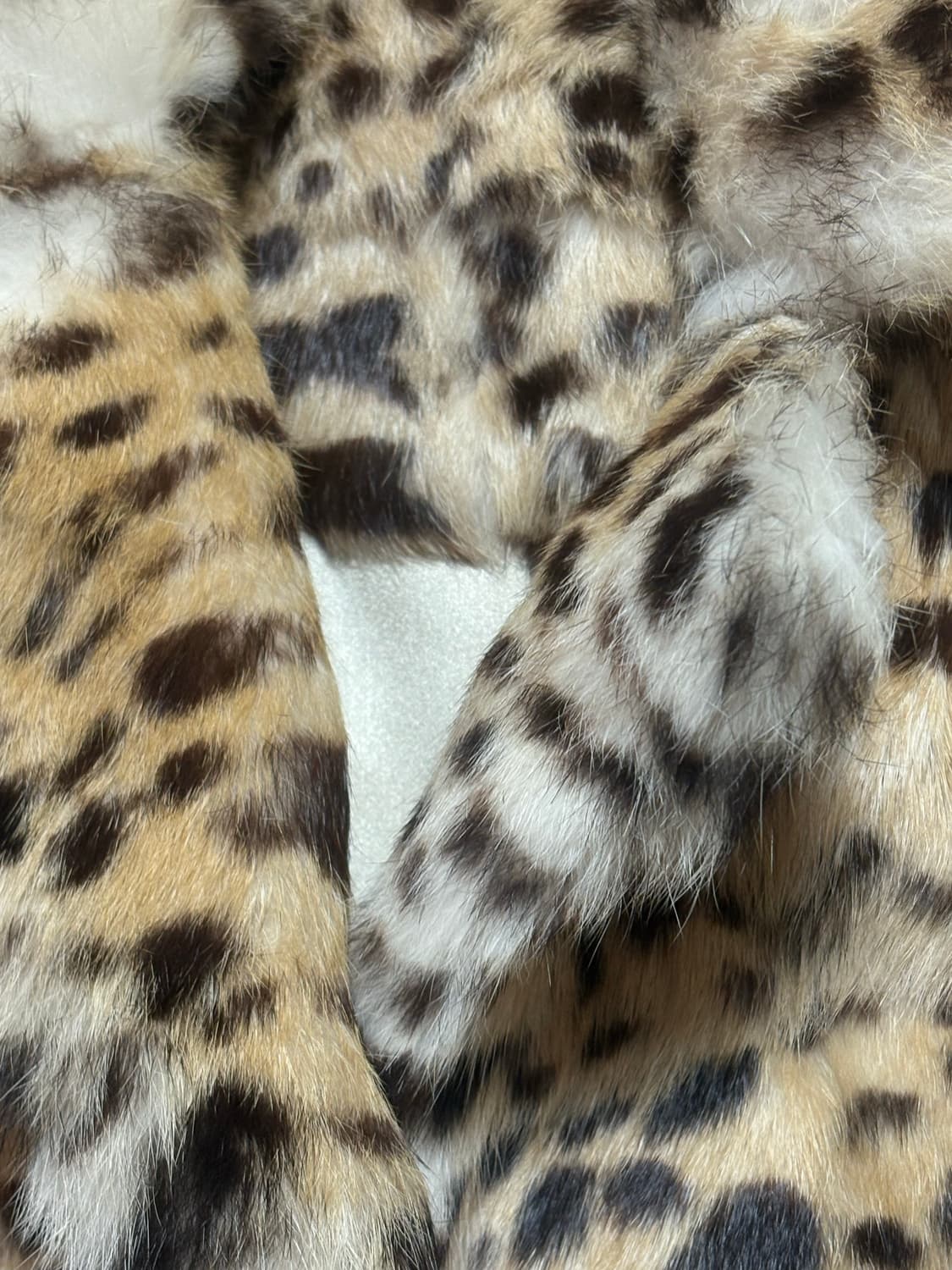 토끼털 호피 퍼 자켓 상품이미지3