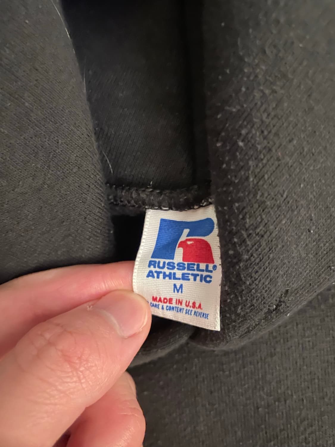 80s USA 러셀 후드 블랙 M 상품이미지2