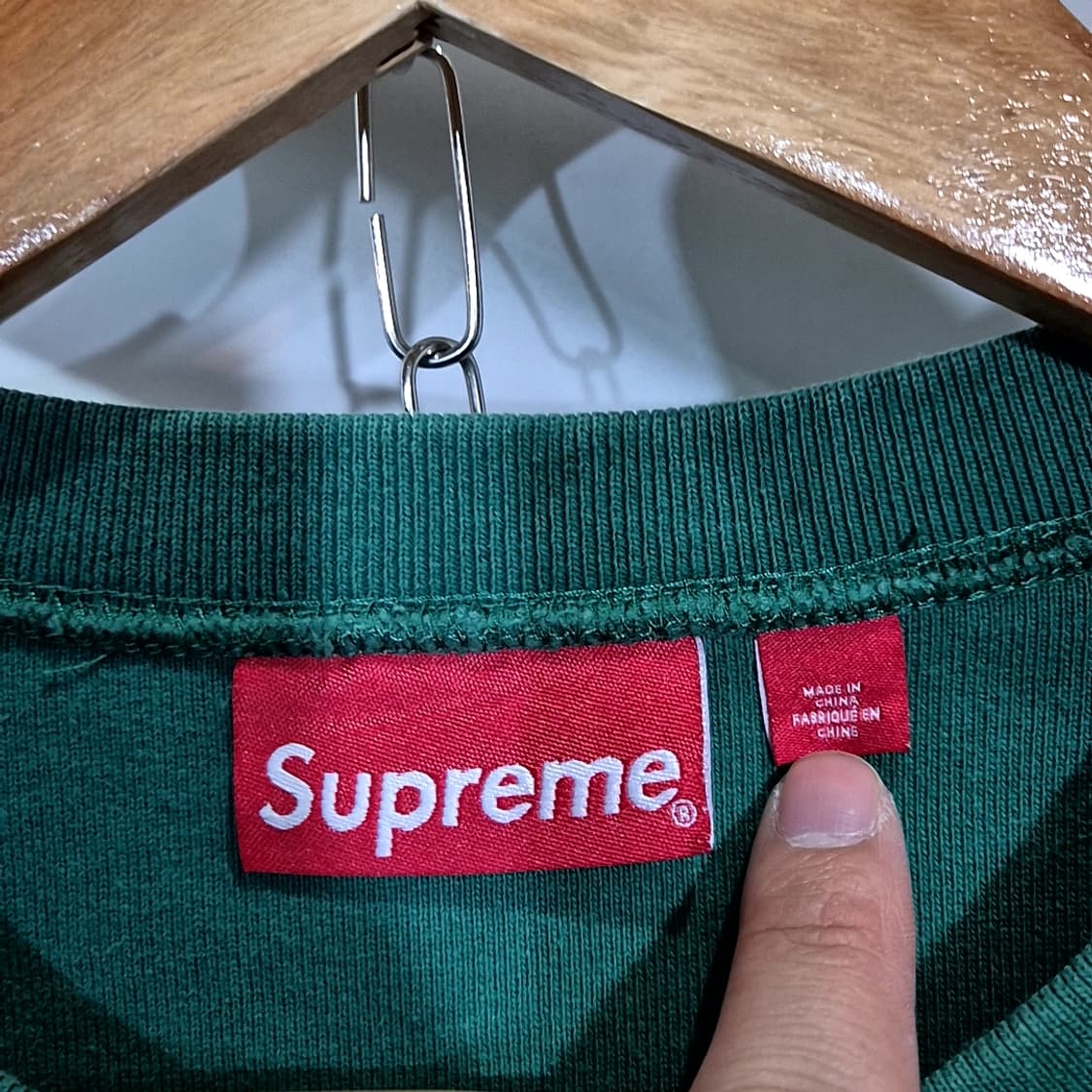 Supreme 슈프림 인사이드아웃 크루넥 파인그린 맨투맨 상품이미지4