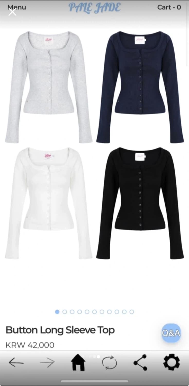 새상품|페일제이드 버튼 롱 슬리브 상품이미지3