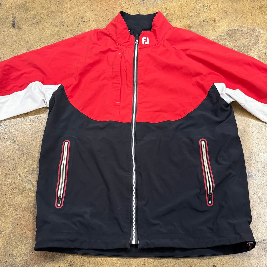 [정품/L] FJ 풋조이 골프 바람막이 자켓 레드 블랙 b10 상품이미지3