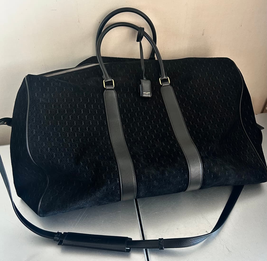 생로랑 스웨이드 보스턴백 상품이미지1