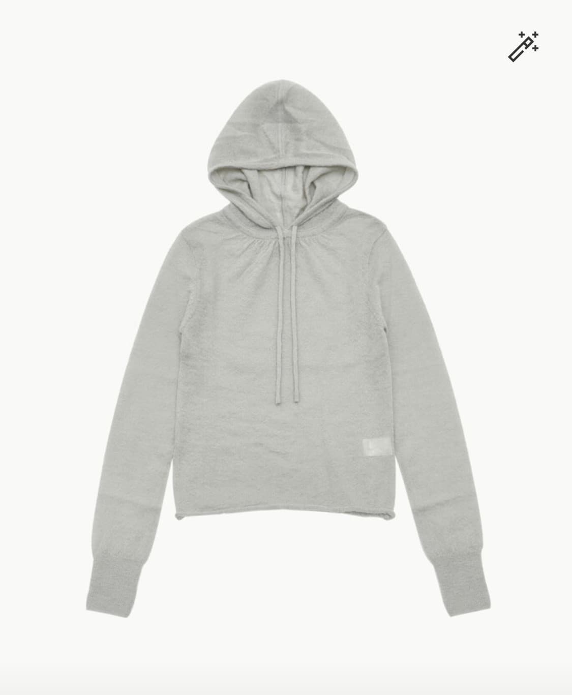 아모멘토 시어 드로우스트링 니트 후디 라이트 그레이 상품이미지1