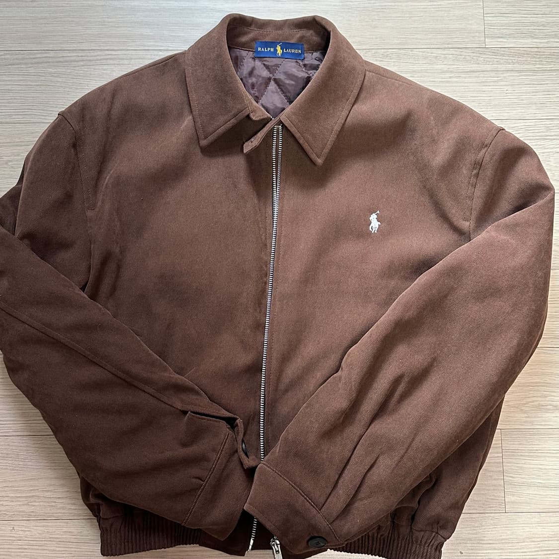 폴로 브라운 스웨이드 자켓 상품이미지1