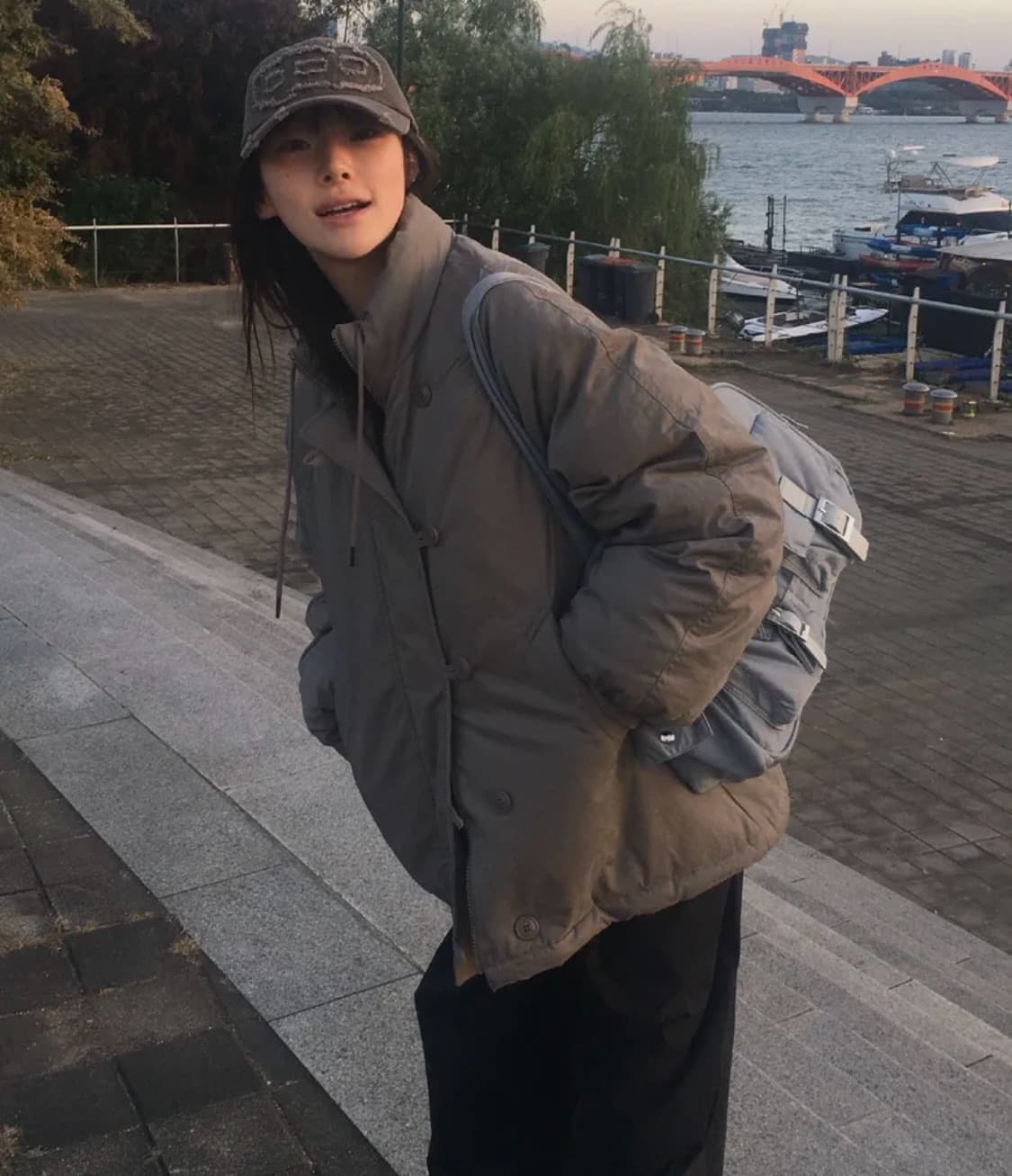 코드그라피 패딩점퍼 웜그레이 상품이미지3