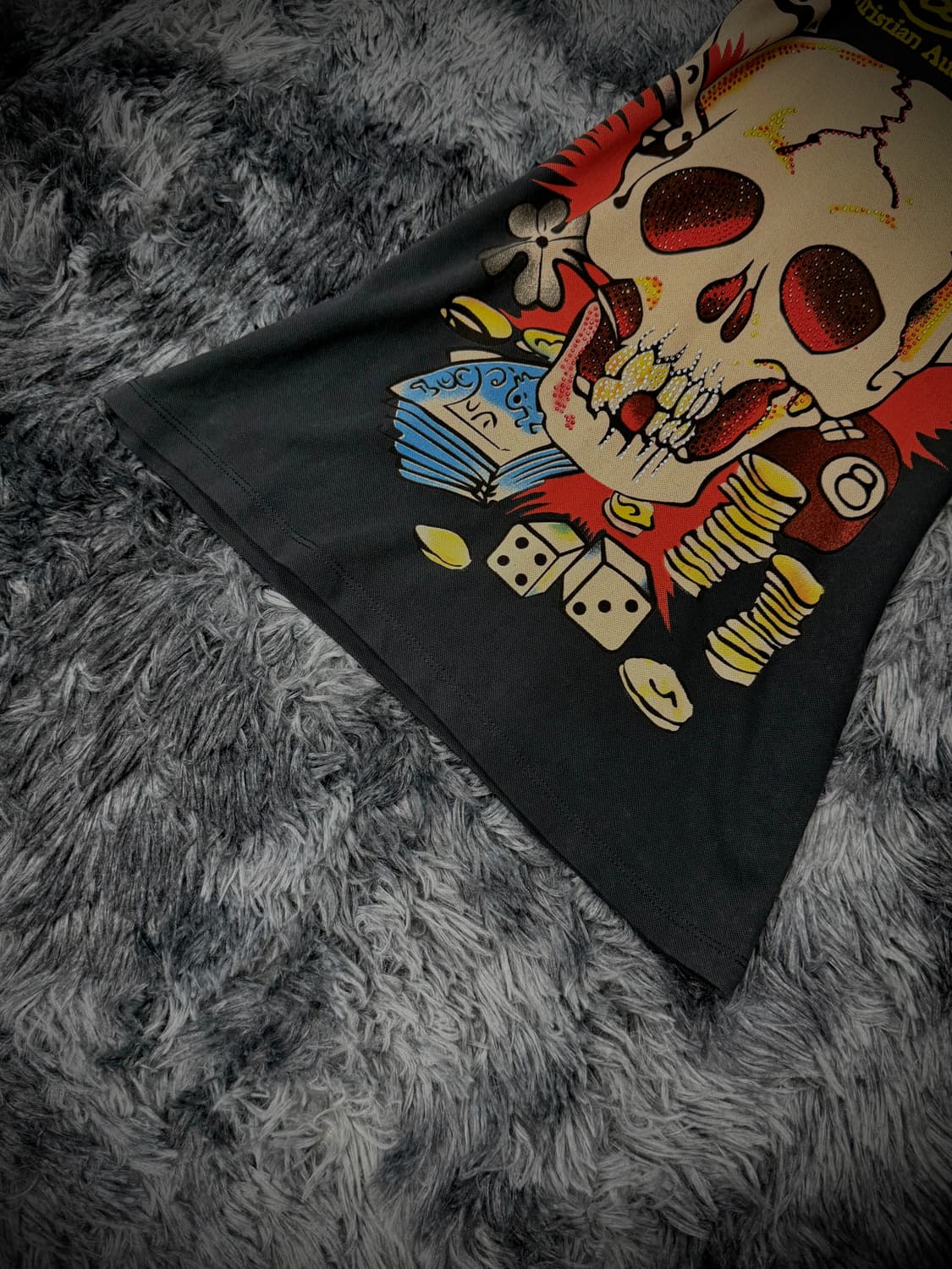 Ed Hardy 스컬 큐빅 블랙 슬리브리스 상품이미지4