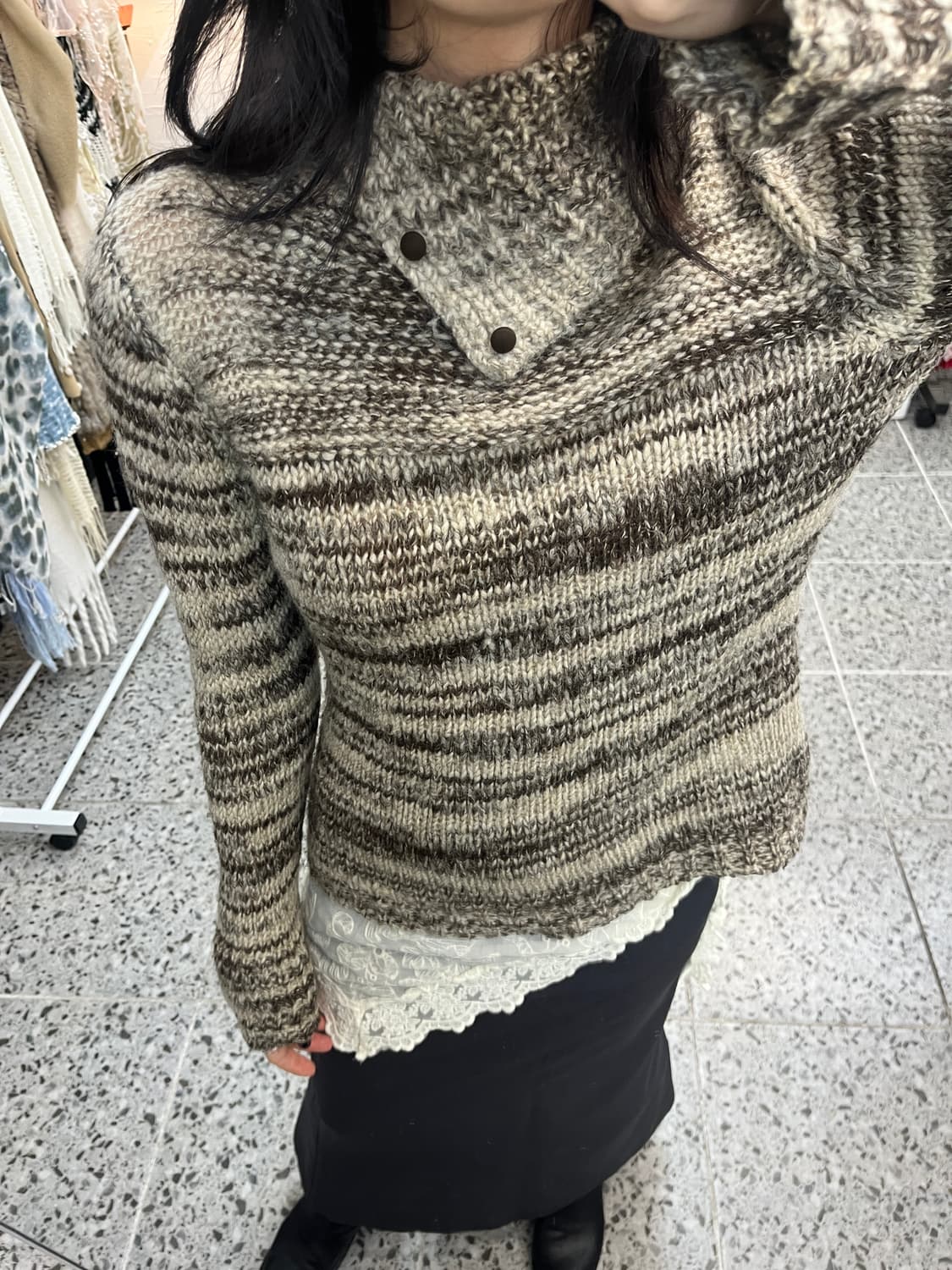 Button polar earth knit 상품이미지3