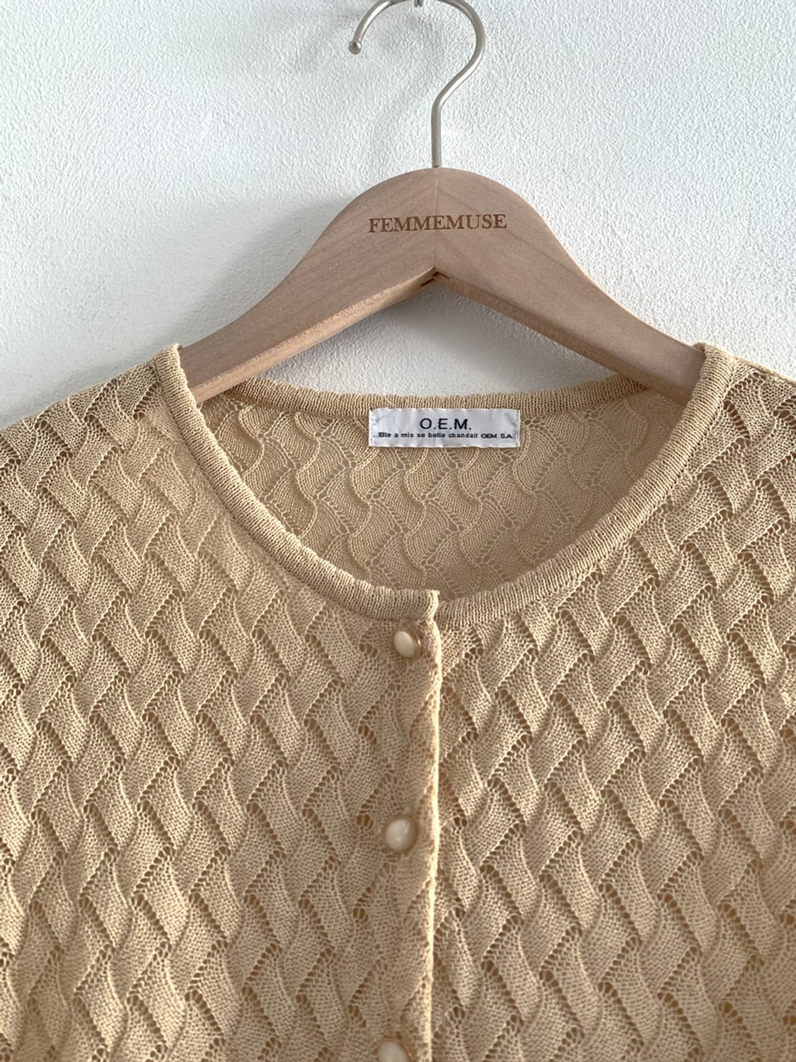 Zigzag Pattern Button Knit Cardigan 상품이미지3