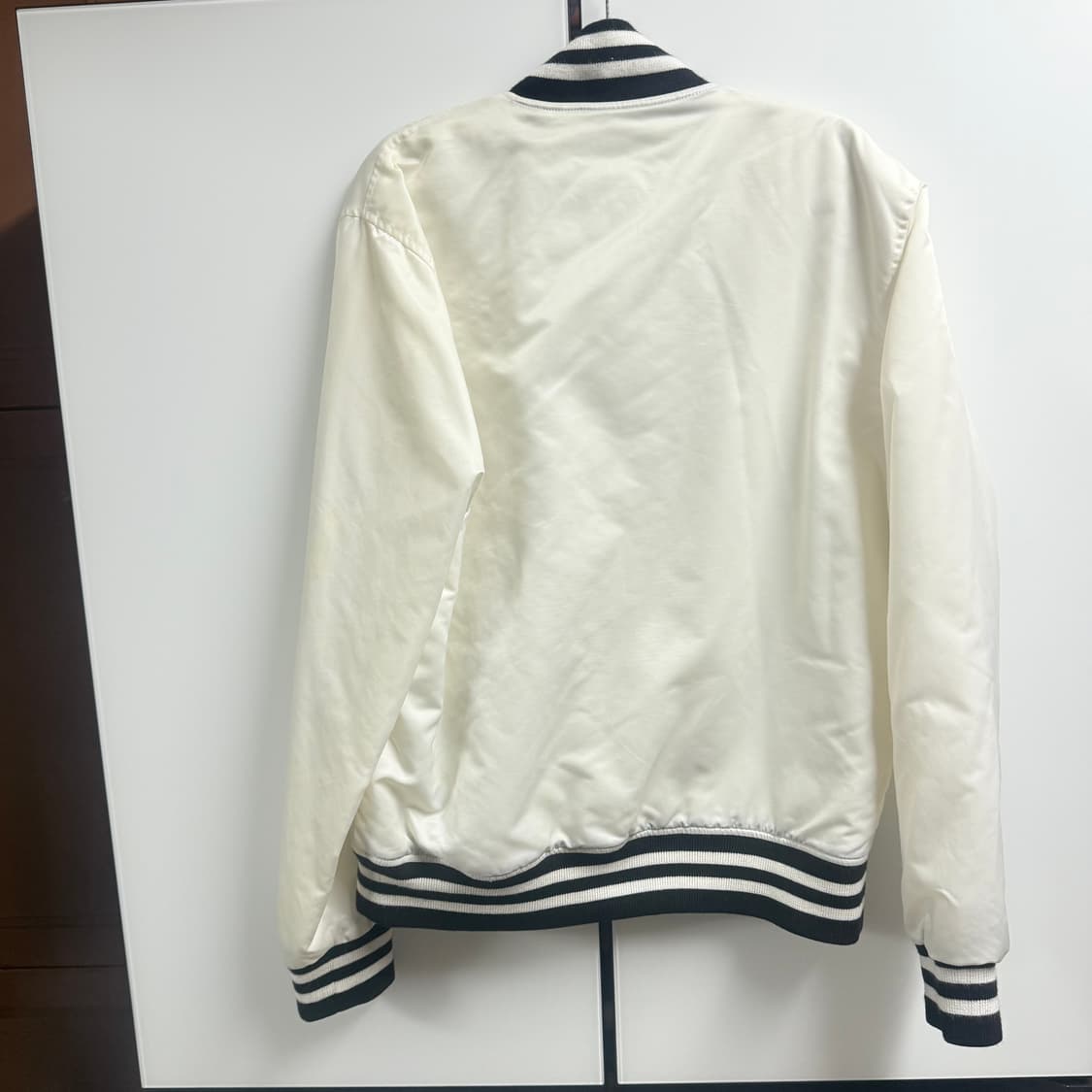 Made Usa 아메리칸 어페럴 아이보리 봄버 자켓 M 상품이미지4