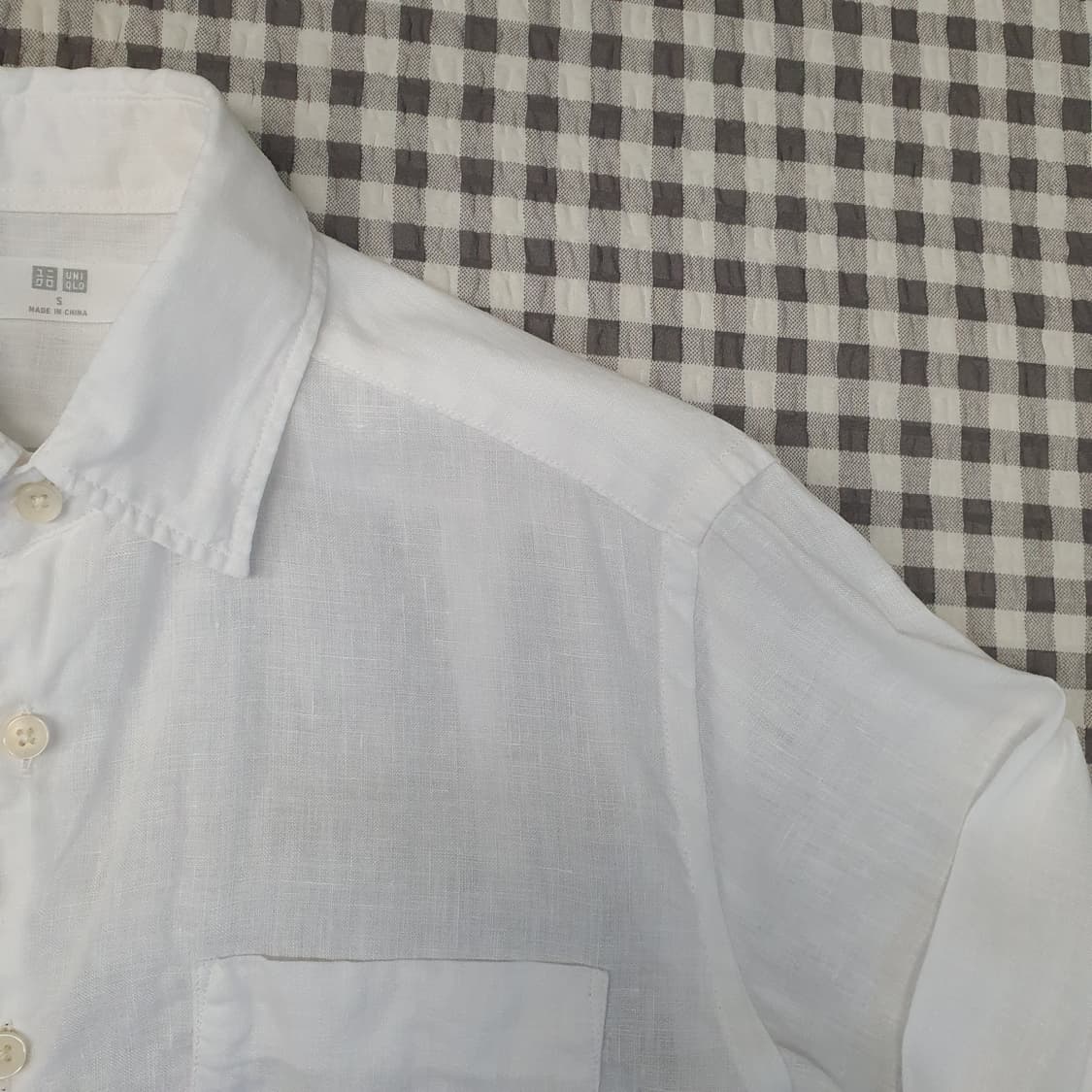 유니클로 마100 린넨 긴소매 셔츠 남자95 상품이미지3