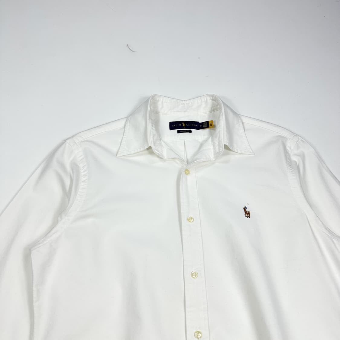 폴로 랄프로렌 포니 커스텀 핏 화이트 셔츠 (M) 상품이미지1
