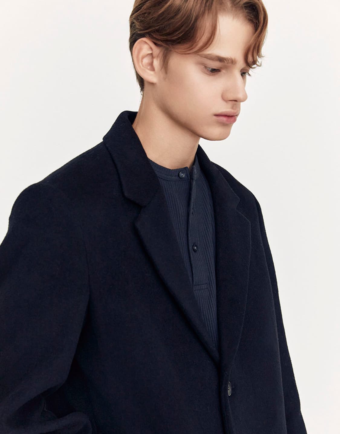 지오다노 울캐시 싱글 코트 블랙 XL (새상품) 상품이미지6