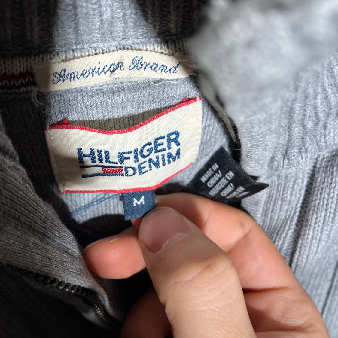 M)타미힐피거 데님 니트집업 상품이미지5