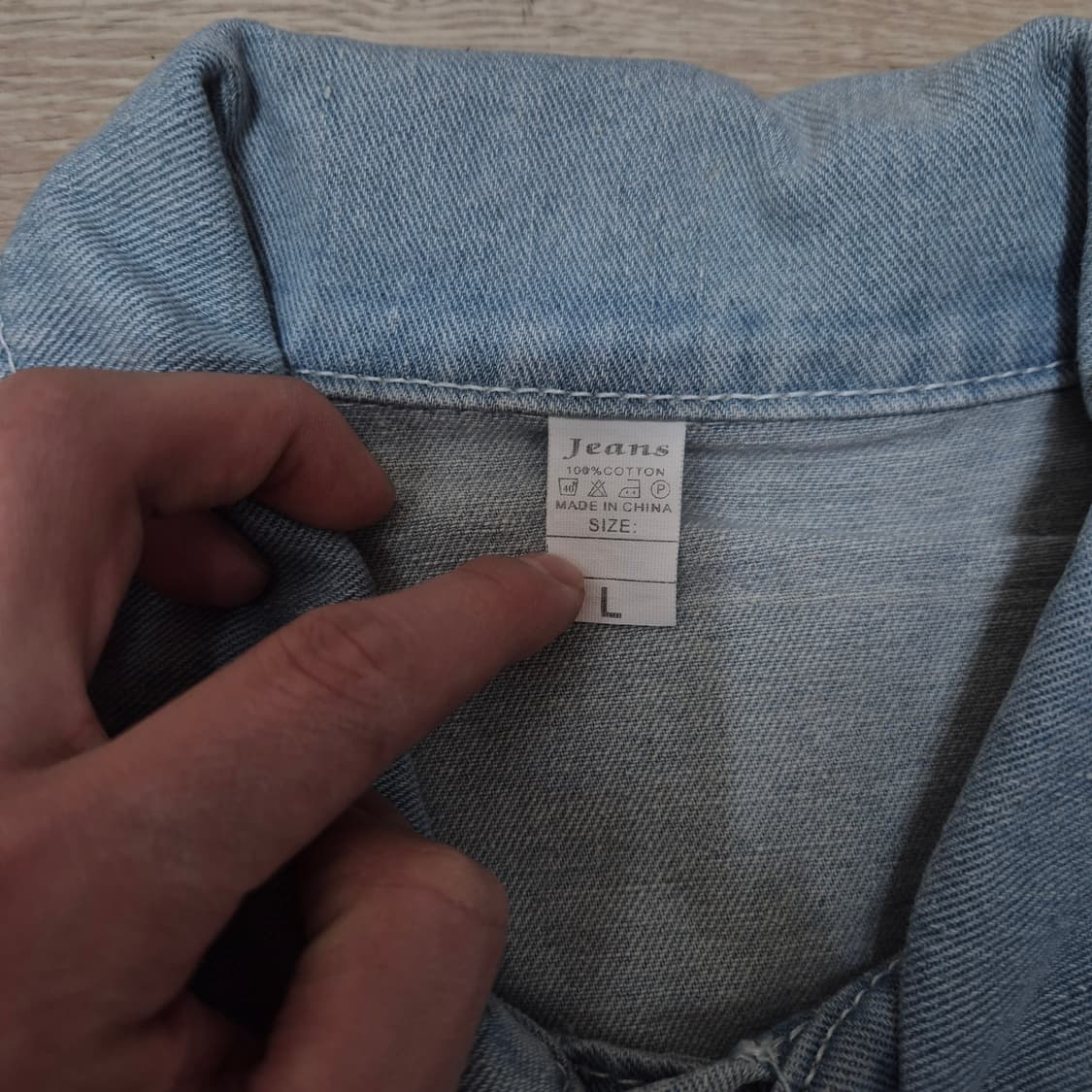 오프화이트 18-19 FW 애로우 빅프린팅 데님 청자켓 L(100) 상품이미지8