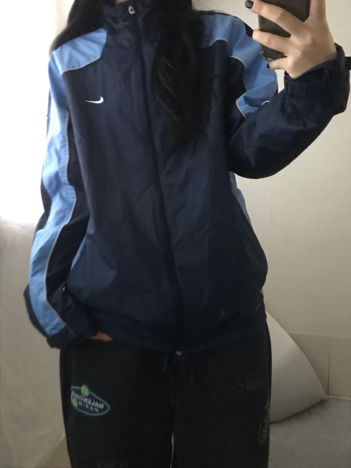 나이키 네이비 연하늘 바람막이 상품이미지1