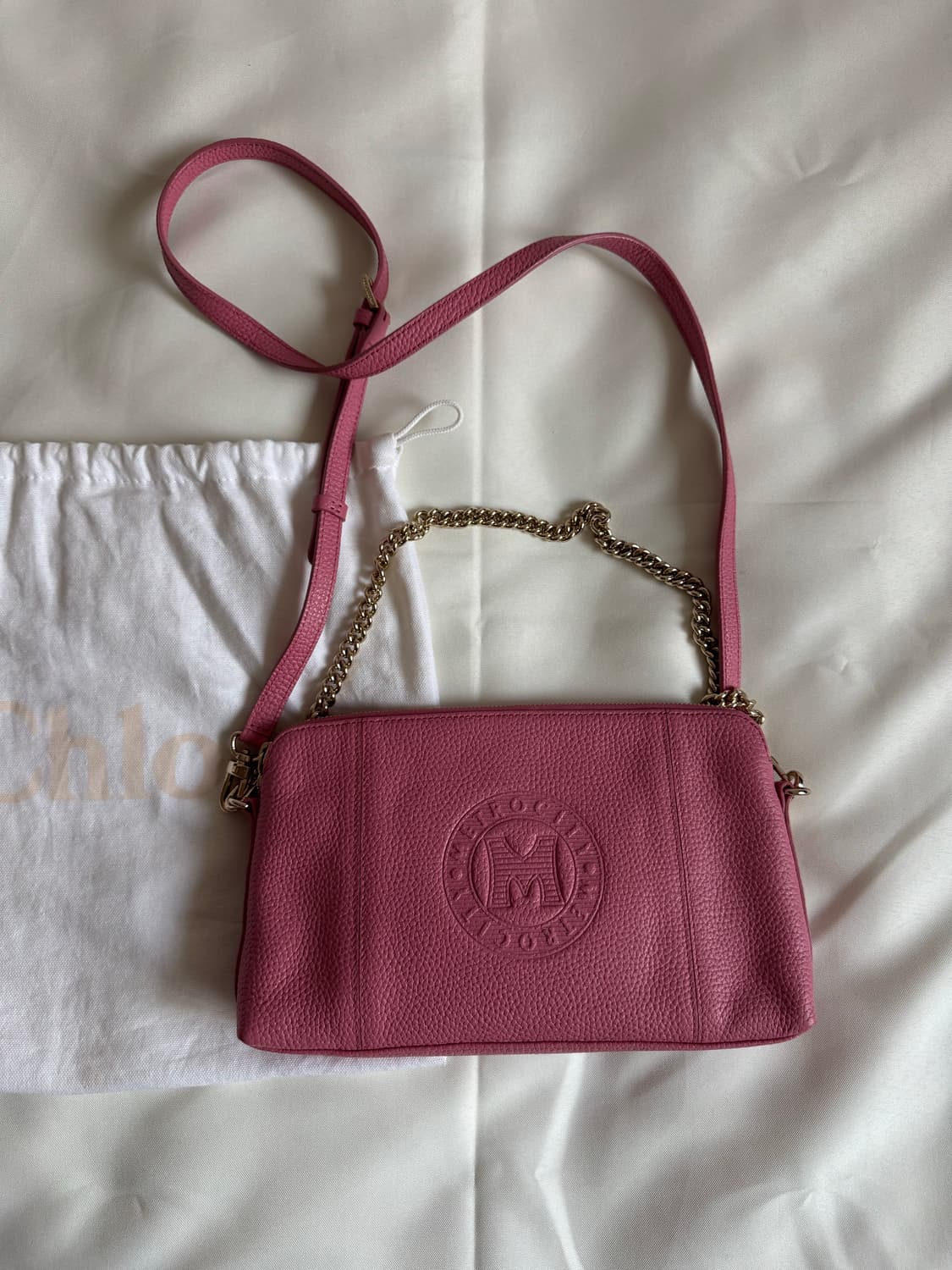 메트로시티 핑크 레더 숄더백 상품이미지1