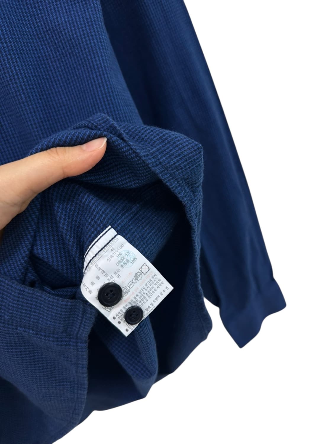 라코스테 잔체크셔츠 블루 (M) 상품이미지7