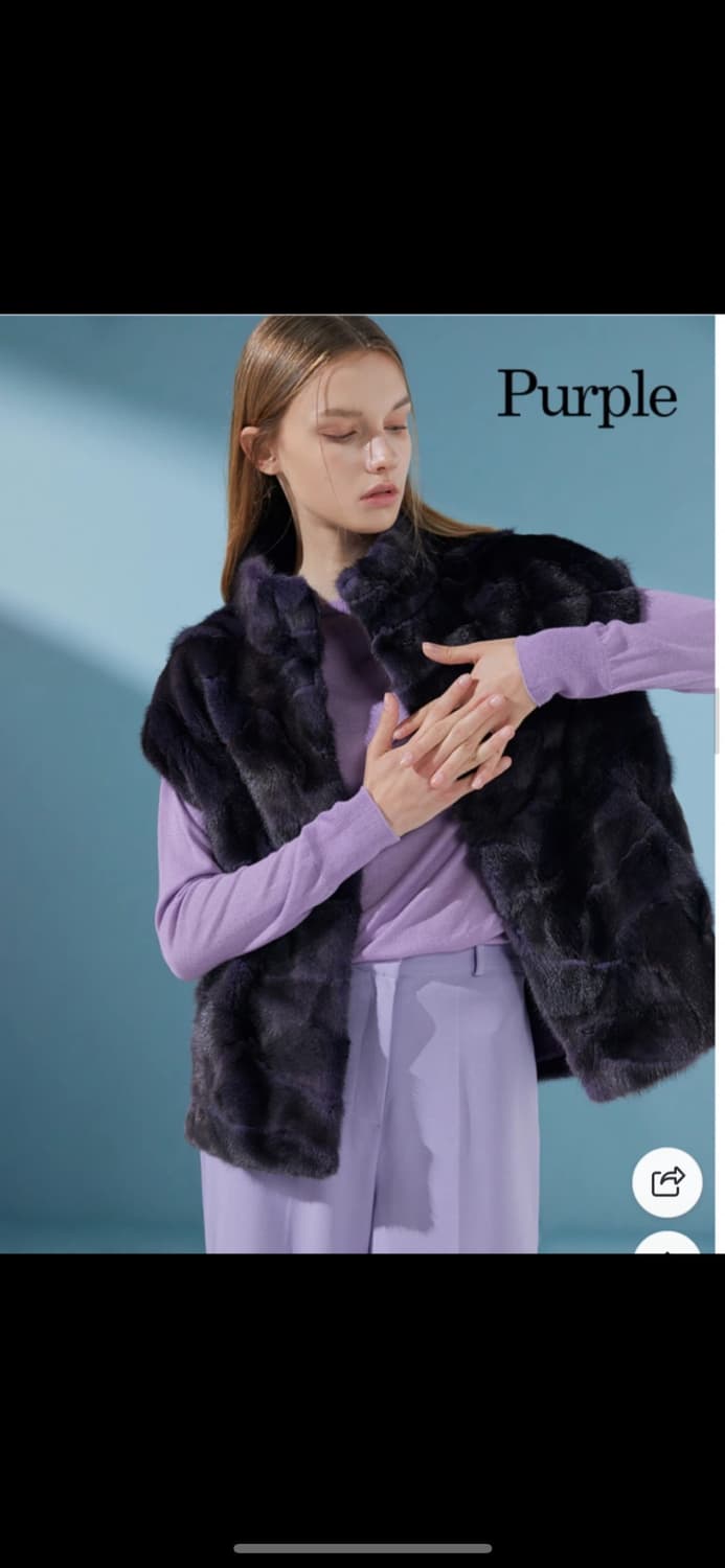 유로컬렉션 밍크 베스트 퍼플 상품이미지1