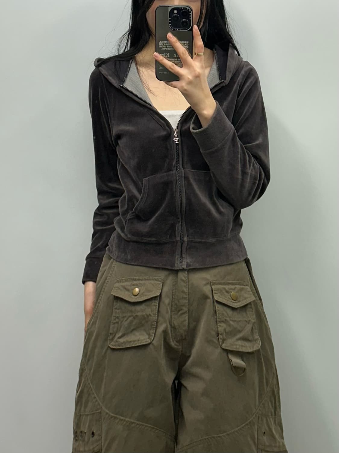 Pink 핑크 y2k 와투케 벨루어 후드집업  상품이미지1