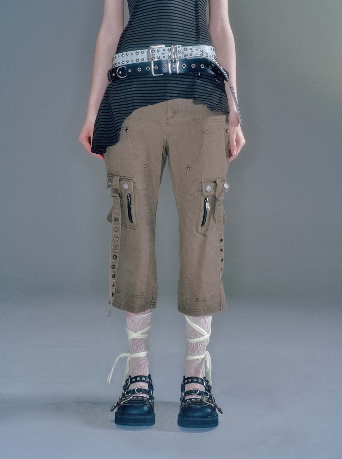 베이컨트아카이브 피코 카프리 팬츠 버뮤다 7부 상품이미지2