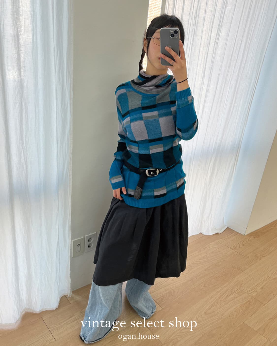 vintage pleats skirt 상품이미지2