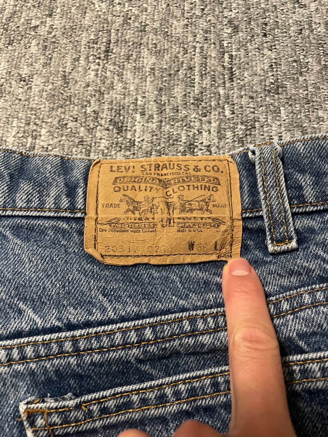 80s 리바이스 517 오렌지탭 데님 [36X34] 상품이미지4