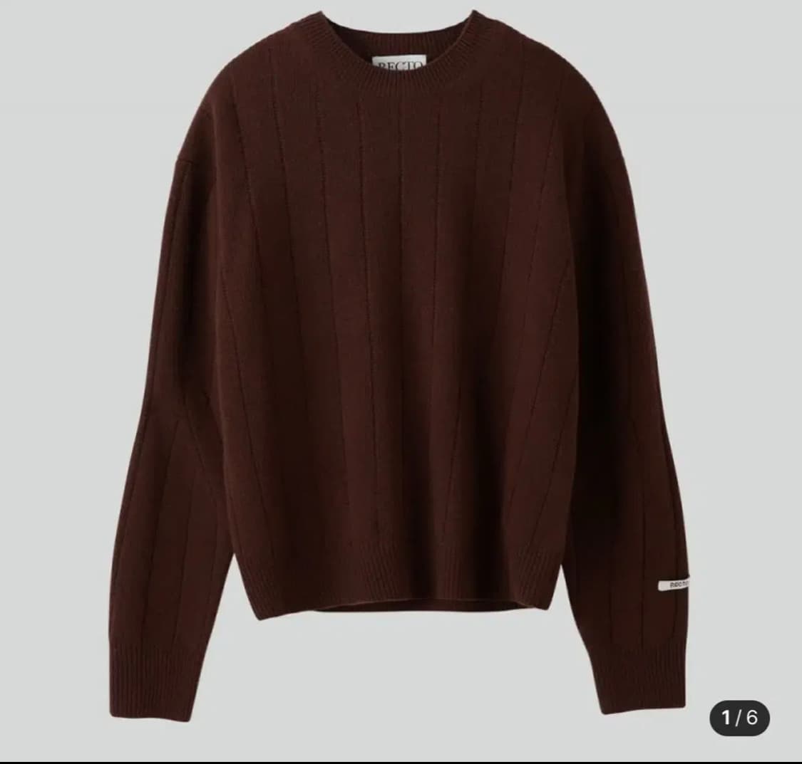 렉토 러블리 라운드넥 니트 레드브라운 L 상품이미지1
