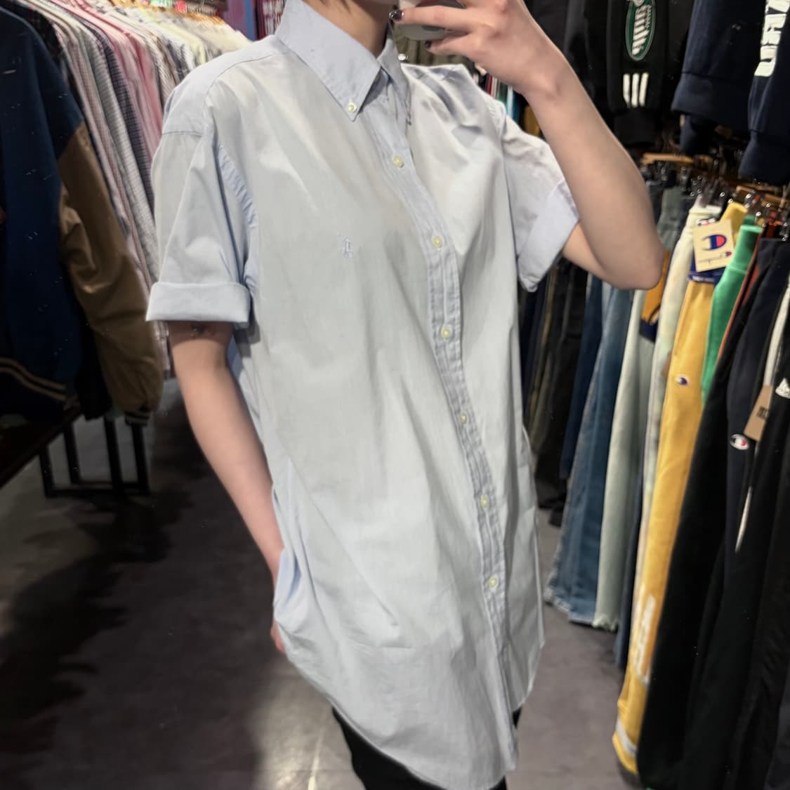 [IM] PoloRalphLauren 폴로랄프로렌 반팔 셔츠 파스텔 블루 상품이미지5