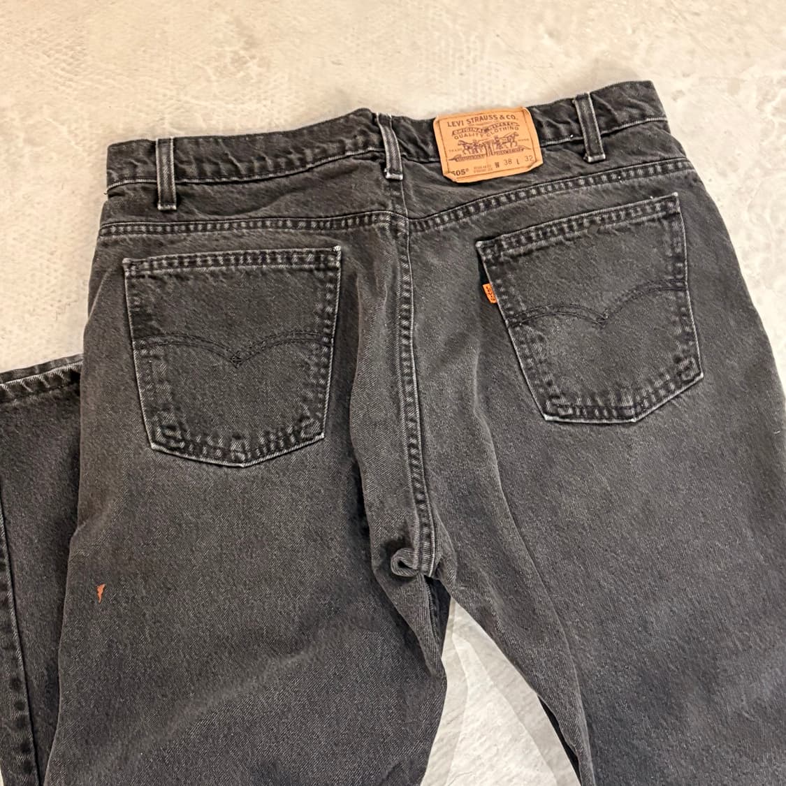 [38/32] USA🇺🇸 리바이스 505 오렌지 탭 블랙 흑청 상품이미지6