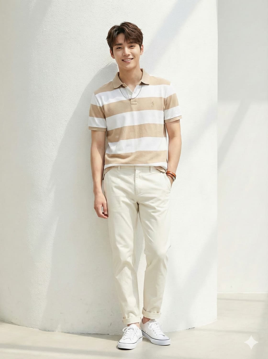 폴로 랄프로렌 신형 스트라이프 반팔 카라티_L 상품이미지1