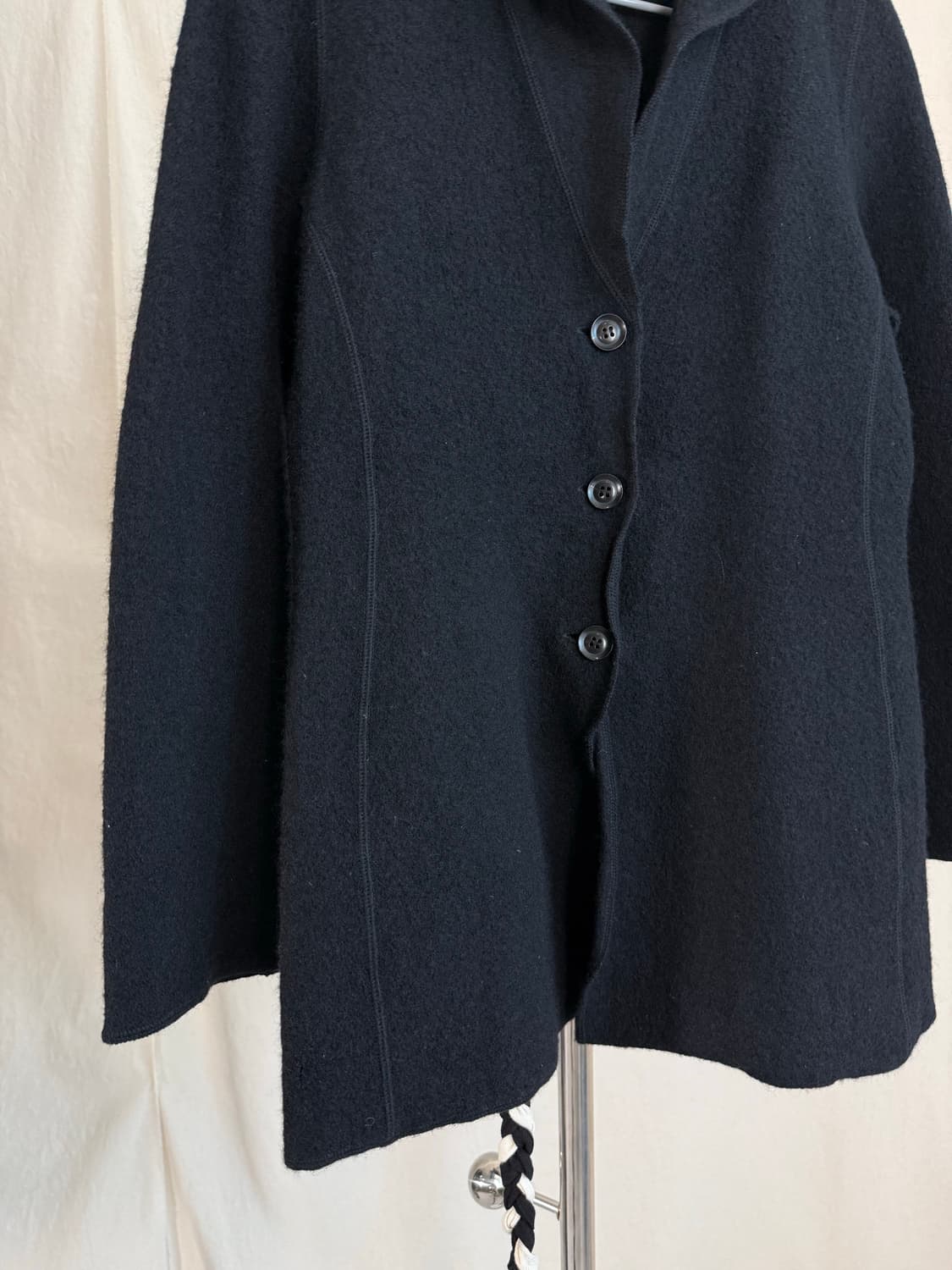 Allegri 알레그리 블랙 축융 울 자켓 상품이미지6