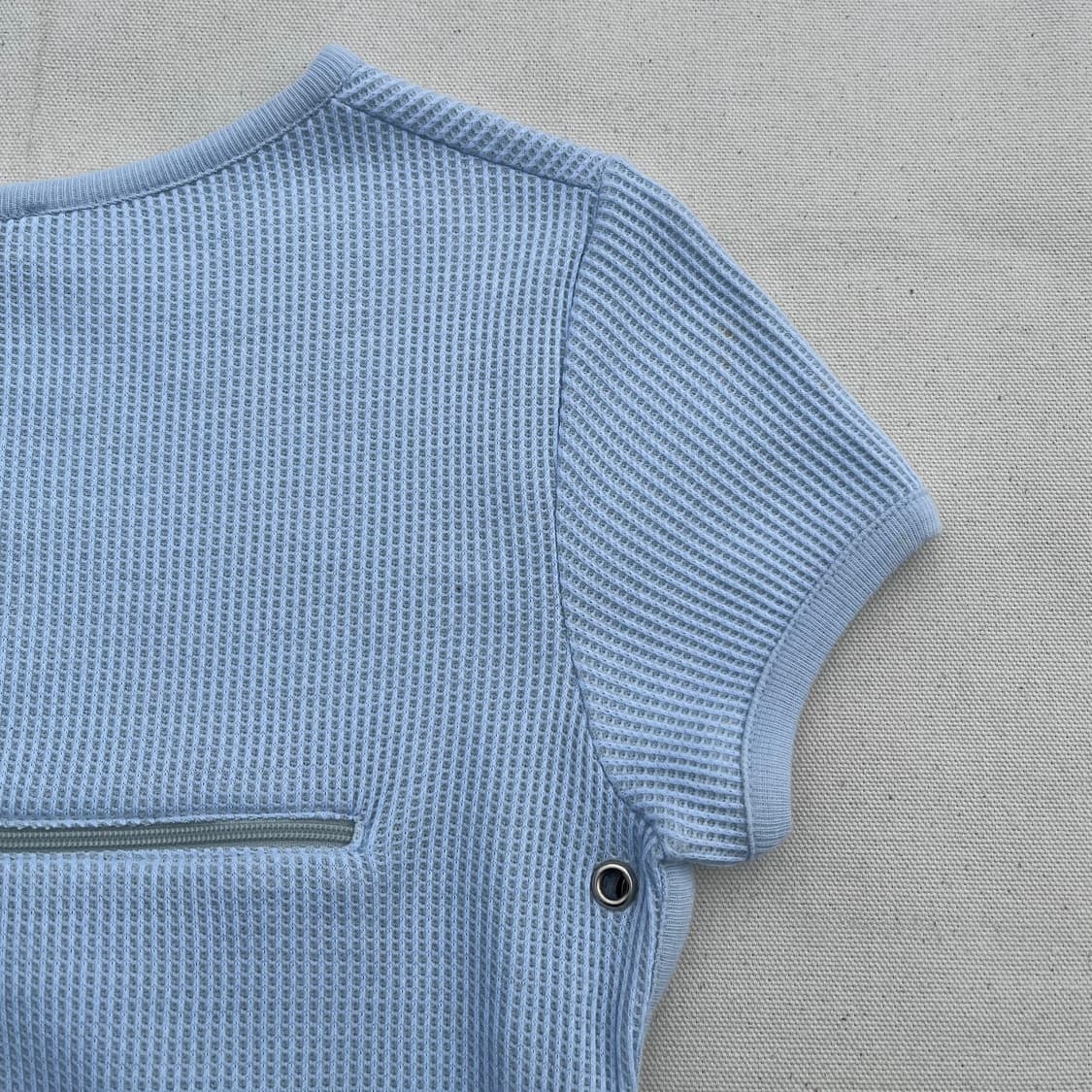 00s 미우미우 미우치아 프라다 와플 크롭 티셔츠 상품이미지8