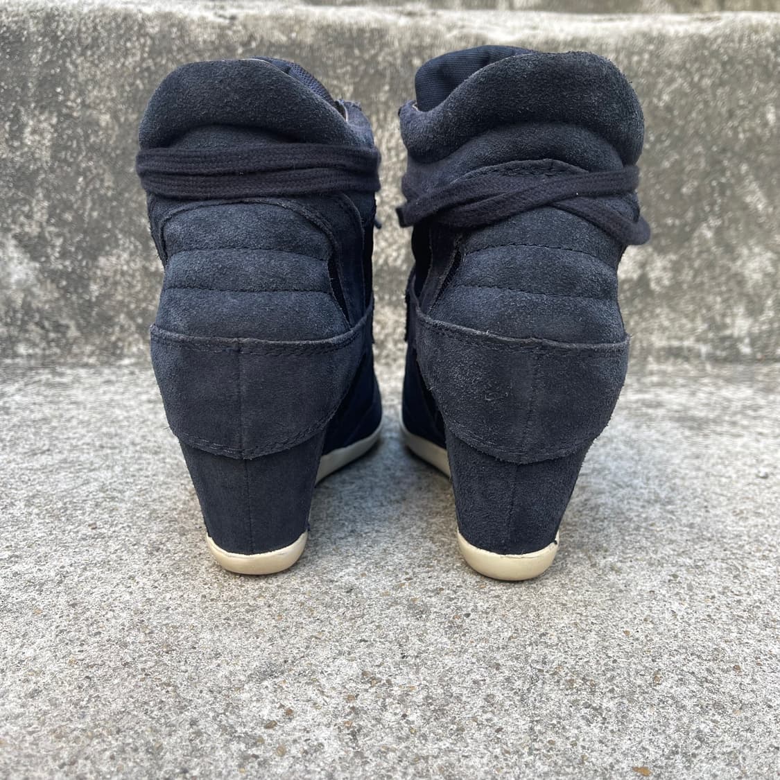 [38] ASH 네이비 스웨이드 웨지힐 스니커즈 (245) 상품이미지5